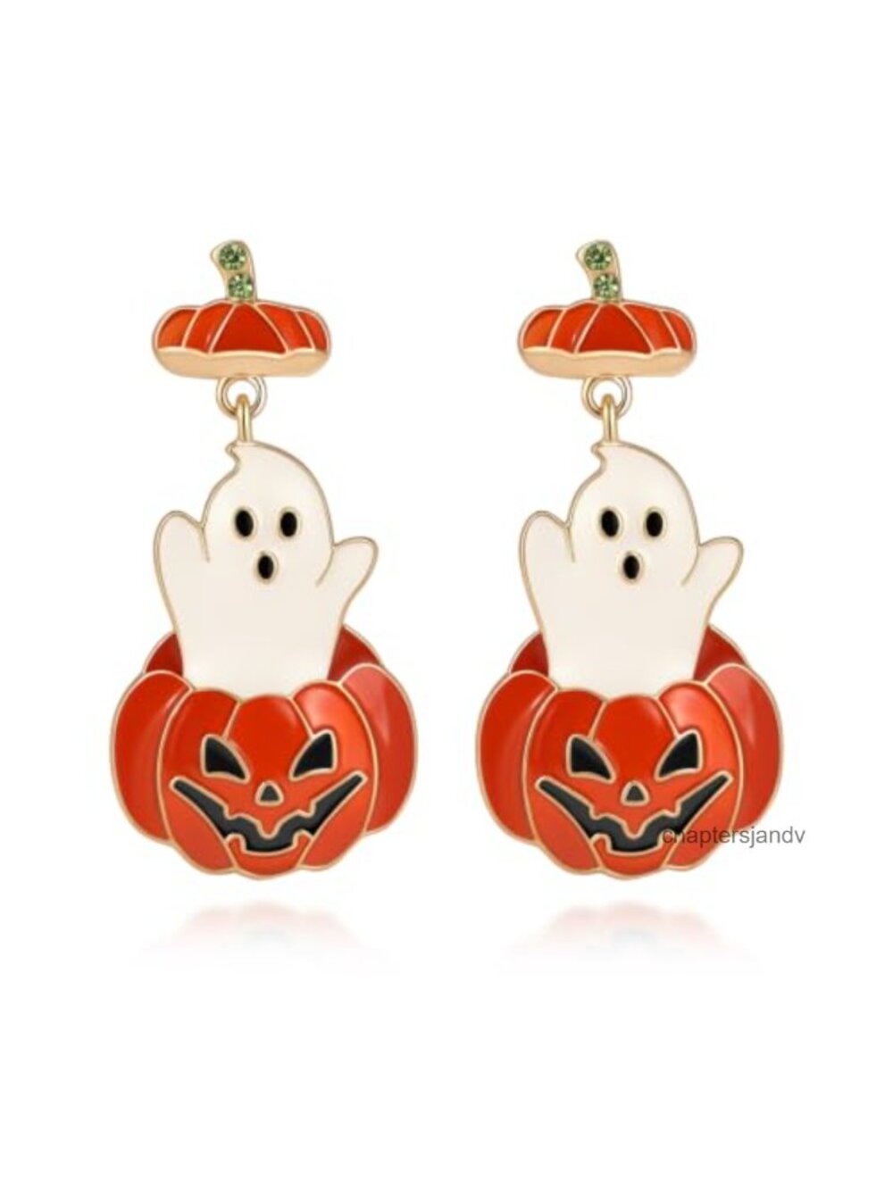 Halloween Ghost Pumpkin Dangle Earrings for Women Cute Fall Jewelry
